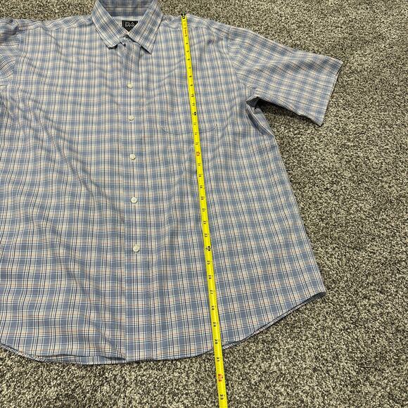 JOS A. BANK Button Down Short Sleeve Casual Shirt 100% Cotton, Size Large - Picture 4 of 6